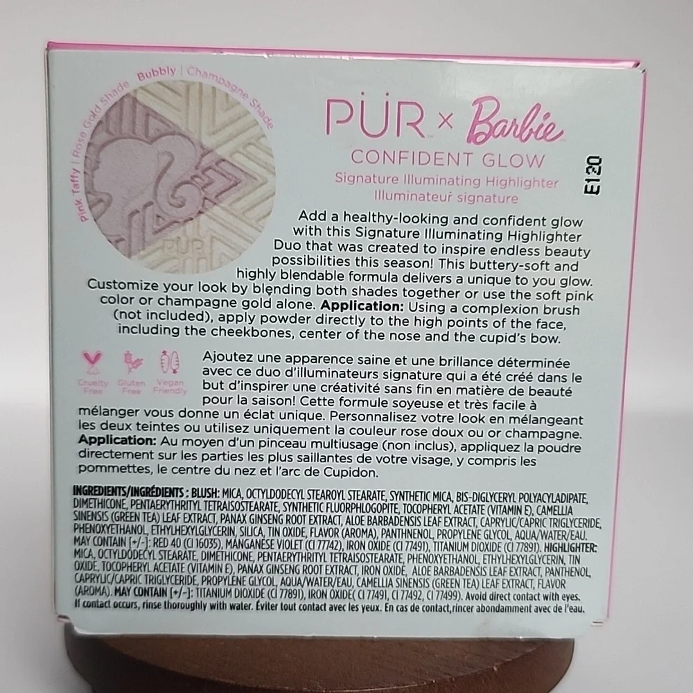 Pur X Barbie Confident Glow Signature Highlighter Pink Taffy & Bubbly